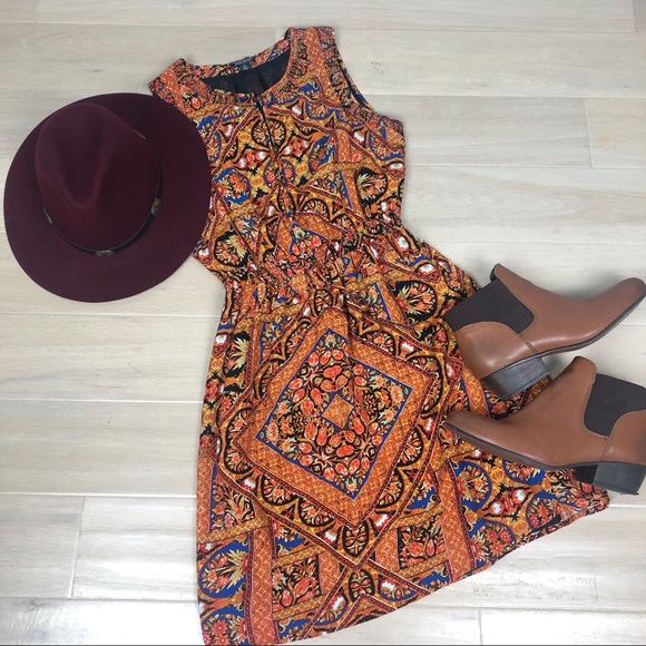 Lucky Brand Dresses & Skirts - Lucky Brand | Floral Boho Midi Sleeveless Dress
